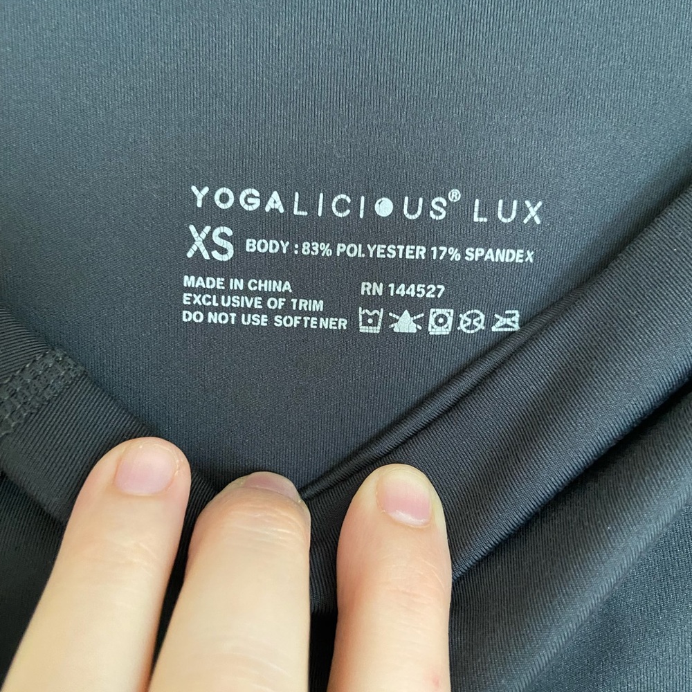 Yogalicious Lux | Women’s Charcoal Gray Active Leggings - Picture 4 of 4